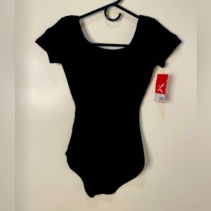 CAPEZIO Short Sleeve Leotard X-S C22 New With Tags